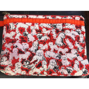 Carolina Herrera Red & White Dog Print Clutch Gift with Purchase